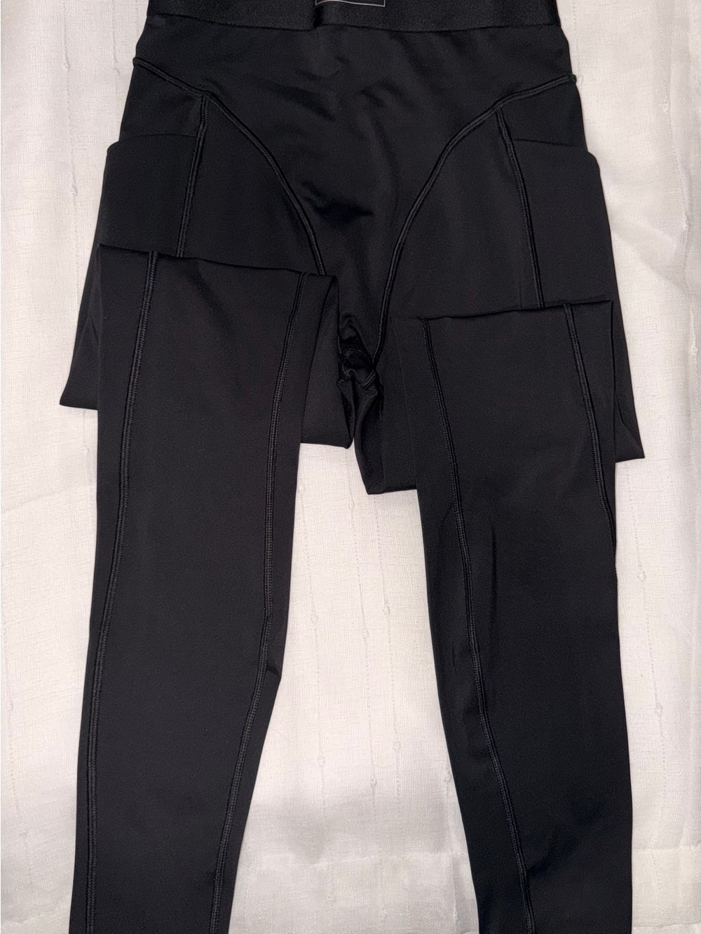 Savage X Fenty Black Pocket Leggings-001
